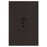 Conjunto Tomada 20a Vertical 4x2 - RECTA CHOCOLATE SATIN FOSCO